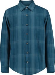Calvin Klein Kids' Long Sleeve Plaid Button-Up Shirt