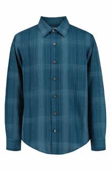 Kids' Long Sleeve Plaid Button-Up Shirt