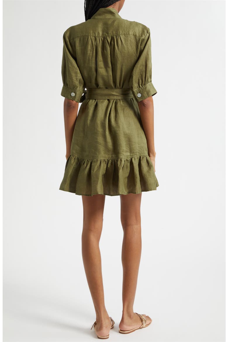Kaidin Ruffle Hem Dress, Alternate, color, ARMY