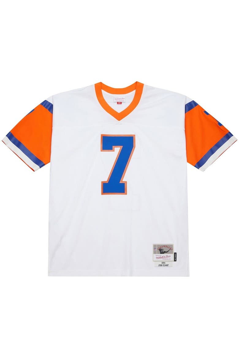 Men's Mitchell & Ness John Elway White Denver Broncos 1994 Legacy Replica Jersey, Alternate, color, White