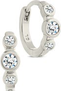Sterling Forever Karolina Cubic Zirconia Trio Huggie Hoop Earrings