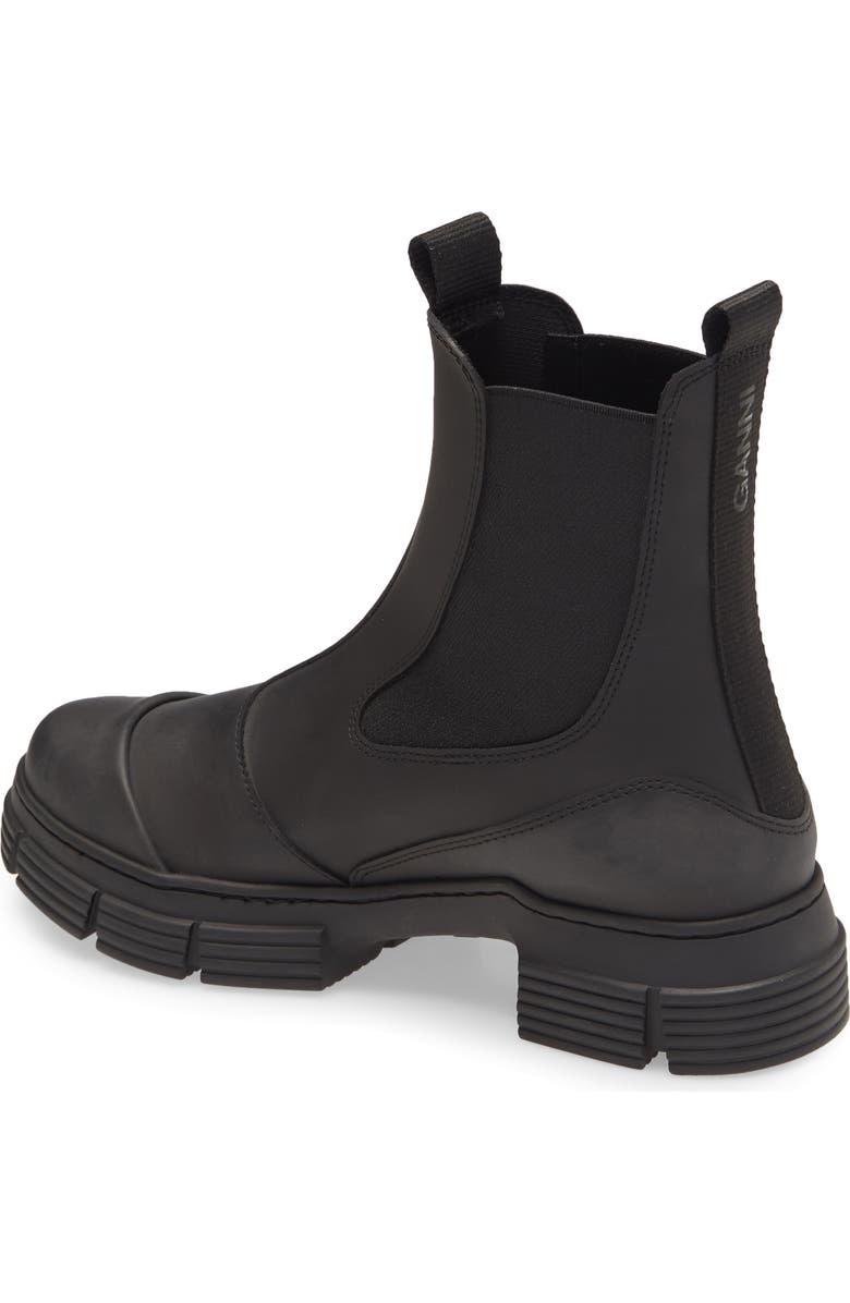 Ganni Recycled Rubber Chelsea Rain Boot, Alternate, color,