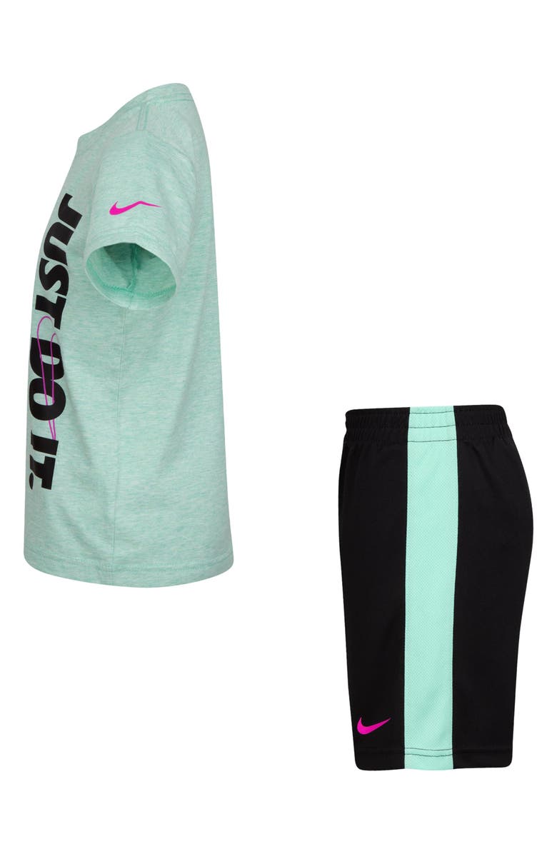 Nike 'Just Do It' T-Shirt & Shorts Set, Alternate, color, Black