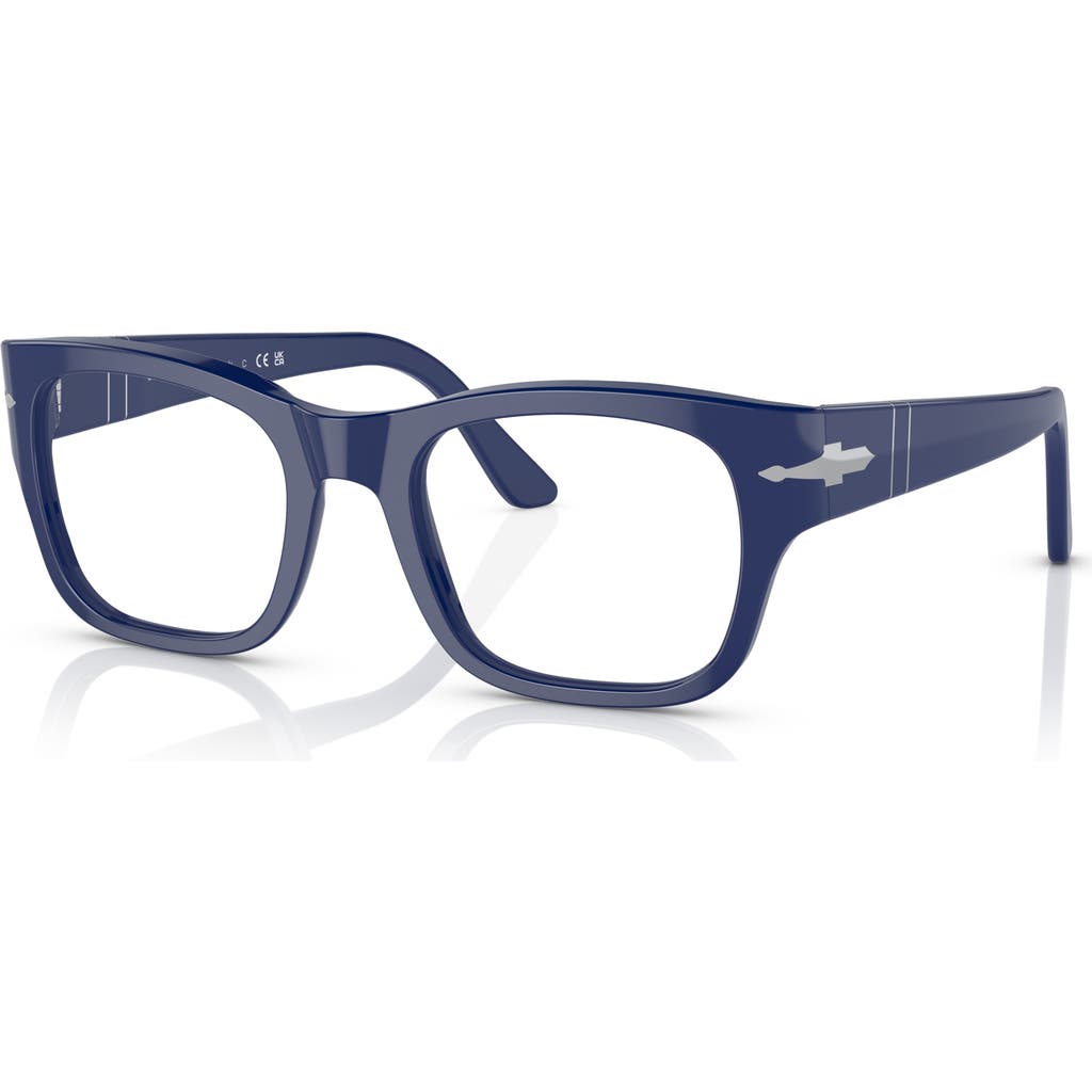 Persol 50mm Rectangle Optical Glasses In Blue