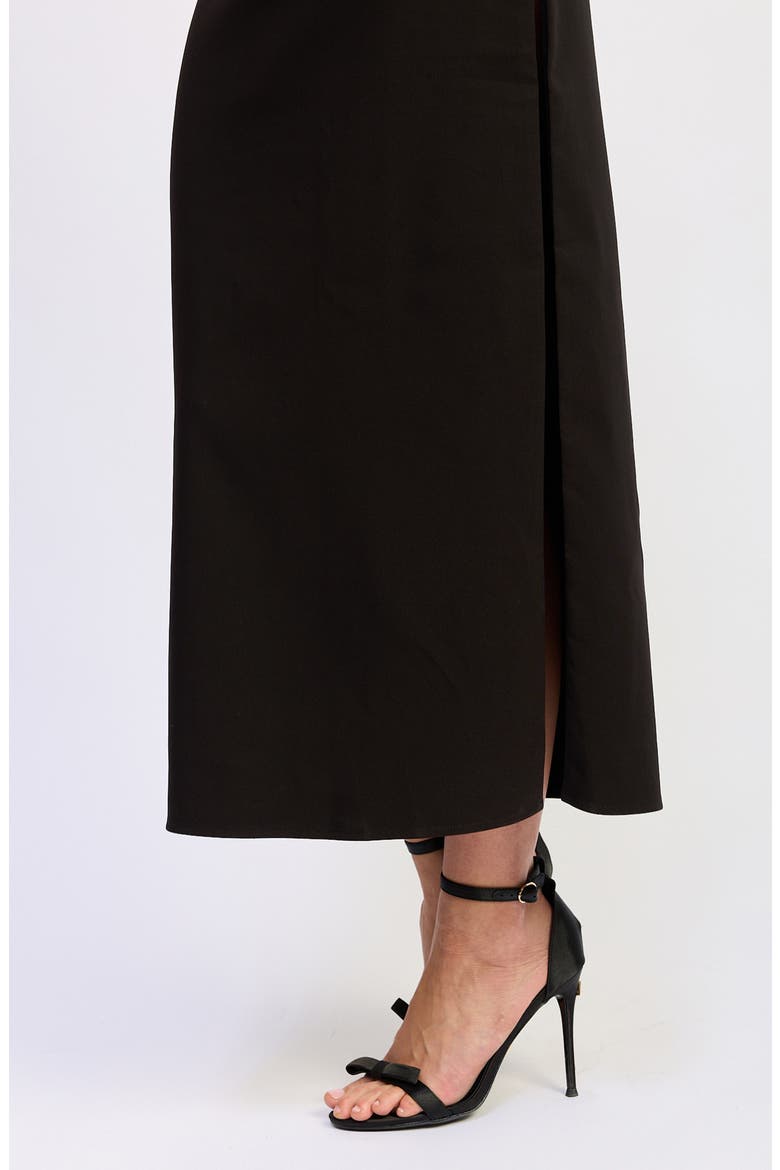 Serena Embellished Midi Dress, Alternate, color, BLACK