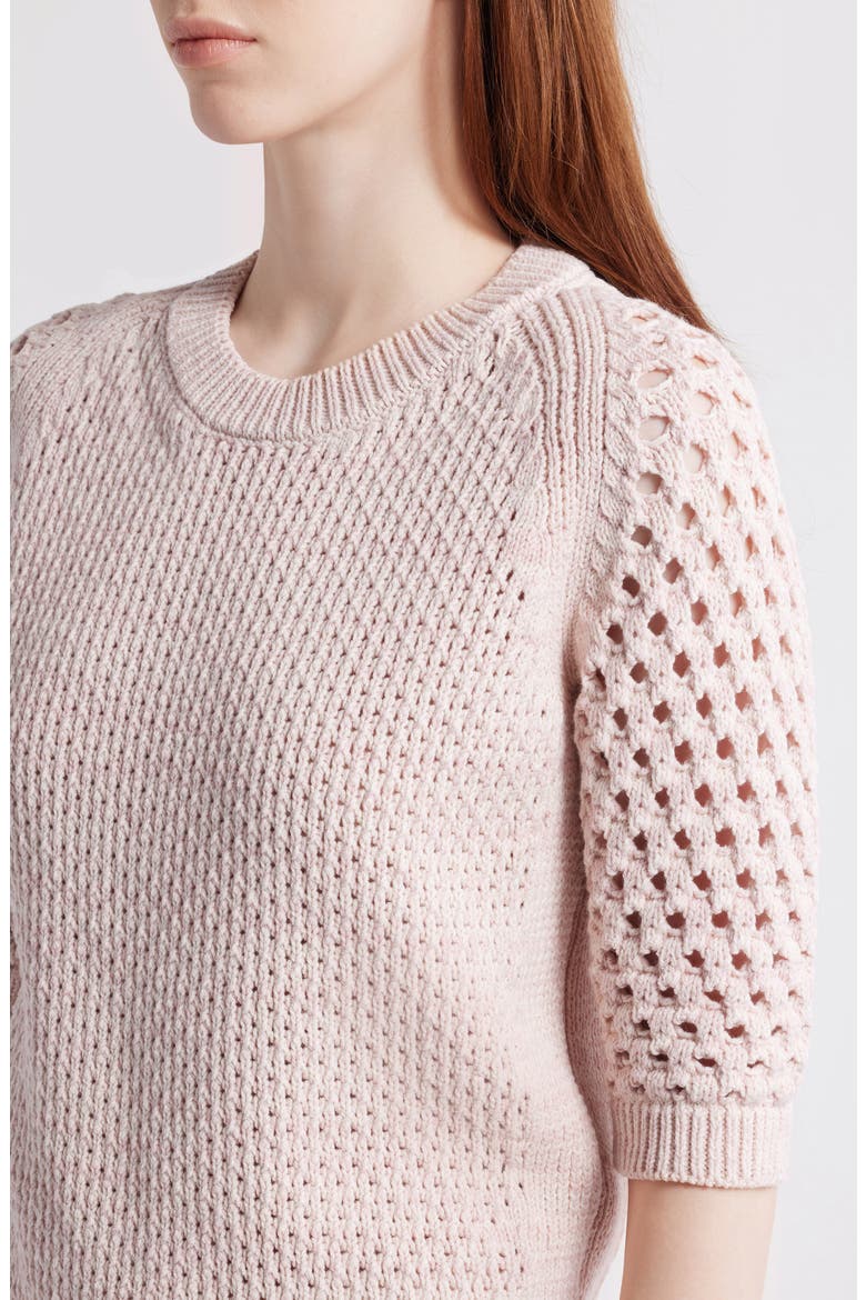 Funima Cotton Blend Crochet Sweater, Alternate, color, OPEN MISC