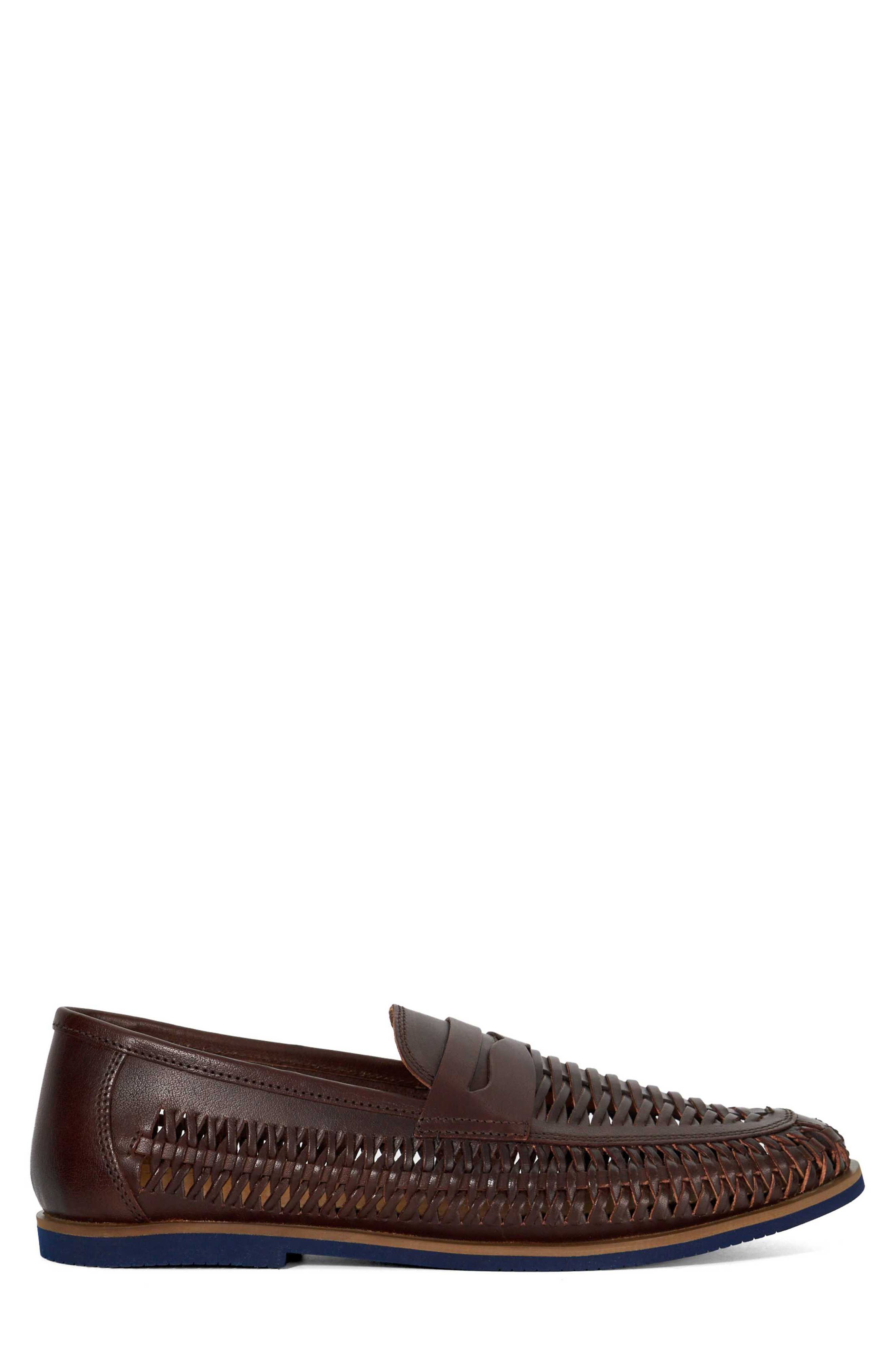 Dune London Bresley Penny Loafer, Alternate, color, Brown-Leather