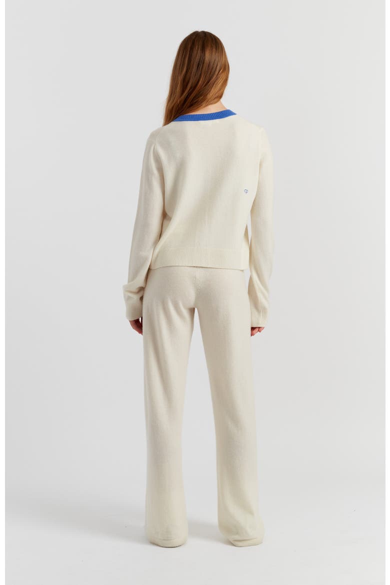 Miffy Peek-Placket Wool-Cashmere Sweater, Alternate, color, Cream