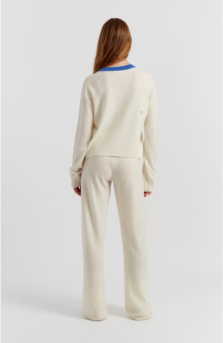 Chinti & Parker Wool Cashmere Miffy Peek Placket Sweater, Alternate, color, Cream