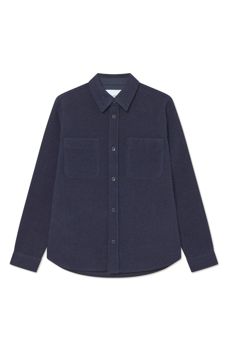 Les Deux Lennon Bouclé Overshirt, Alternate, color, Dark Navy