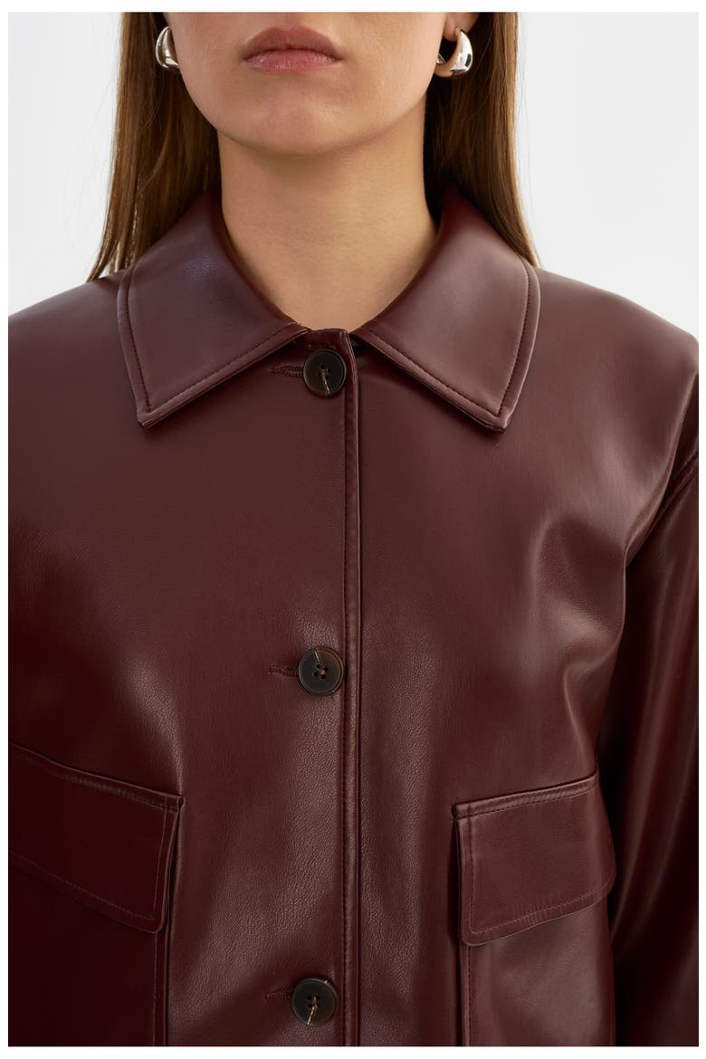 Elara | Faux Leather Jacket, Alternate, color, Wax Brown