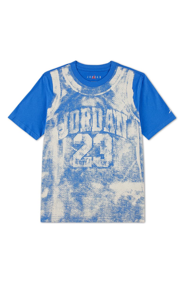 Jordan Kids' MVP Trompe l'Oeil T-Shirt, Main, color, Sport Blue