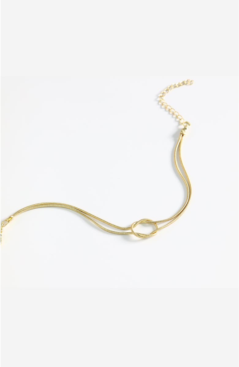 Mint & Lily Dainty Knot Bracelet, Alternate, color, Gold