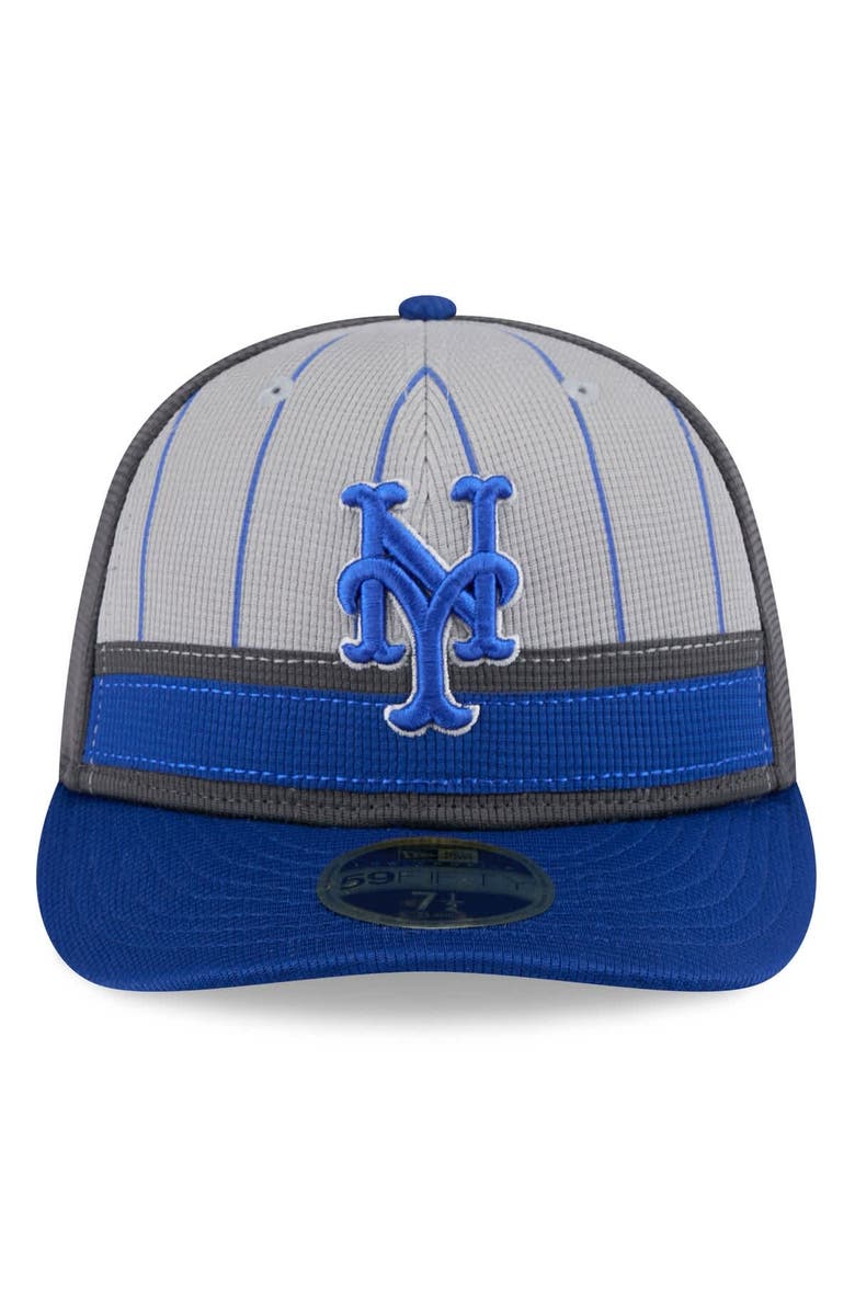 New Era Men's New Era  Gray/Royal New York Mets 2025 Batting Practice Low Profile 59FIFTY Fitted Hat, Alternate, color, Gray