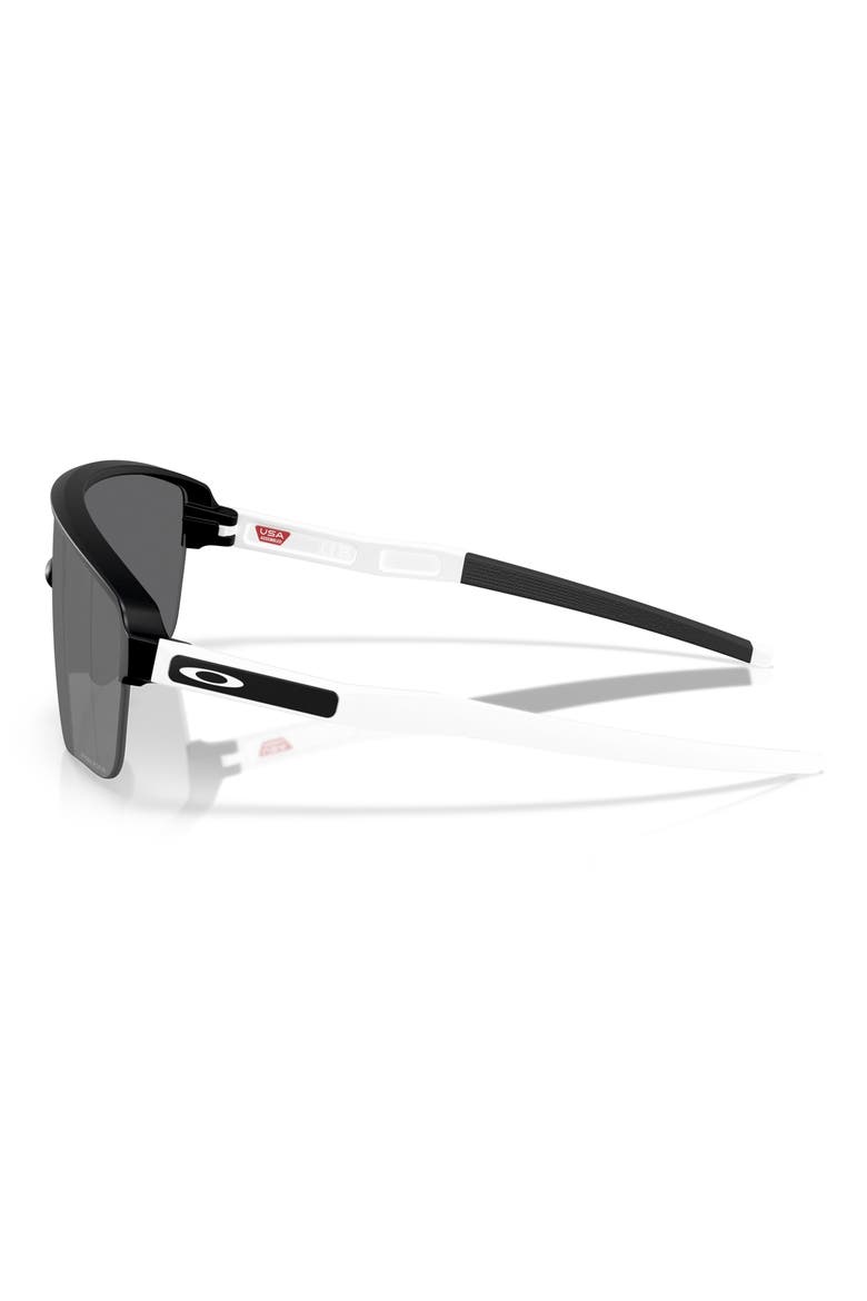 Corridor 142mm Semi Rimless Prizm™ Polarized Shield Sunglasses, Alternate, color, MATTE BLACK