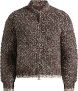 Manière De Voir Darel Speckled Knit Bomber Jacket