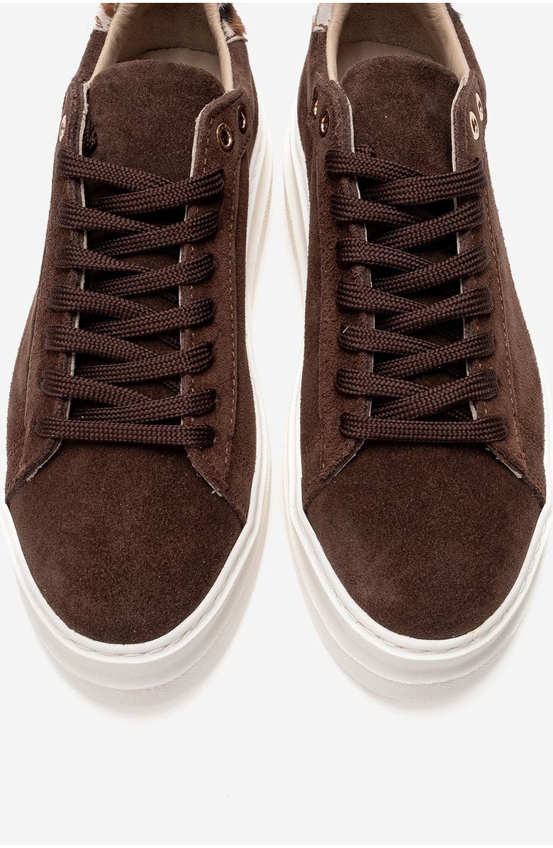 Forever & Always Shoes Nera Leather Casual Sneaker, Alternate, color, Brown Suede
