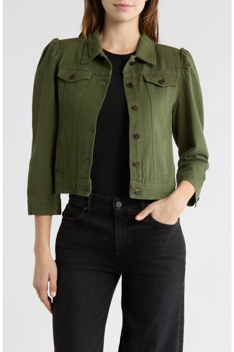 Averill Denim Jacket, Main, color, OLIVINE