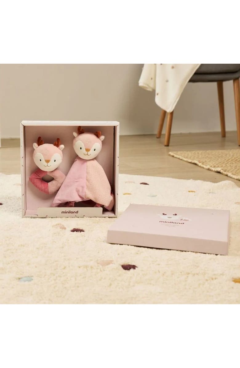 Miniland Baby Deer Collection Gift Pack, Alternate, color, Pink Multi
