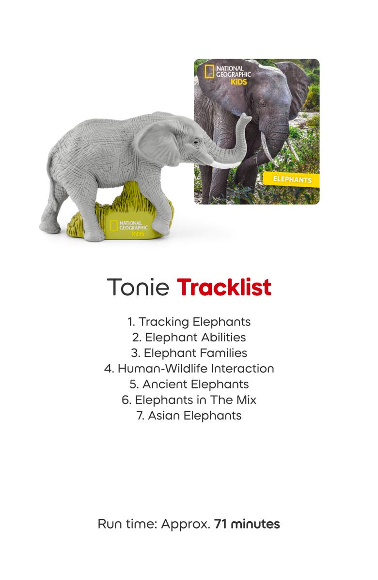 tonies National Geographic Safari Elephant & Parrot Audio Character Bundle, Alternate, color, Multi