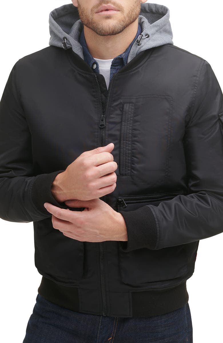 Levi's<sup>®</sup> Flight Hooded Bomber Jacket, Main, color,