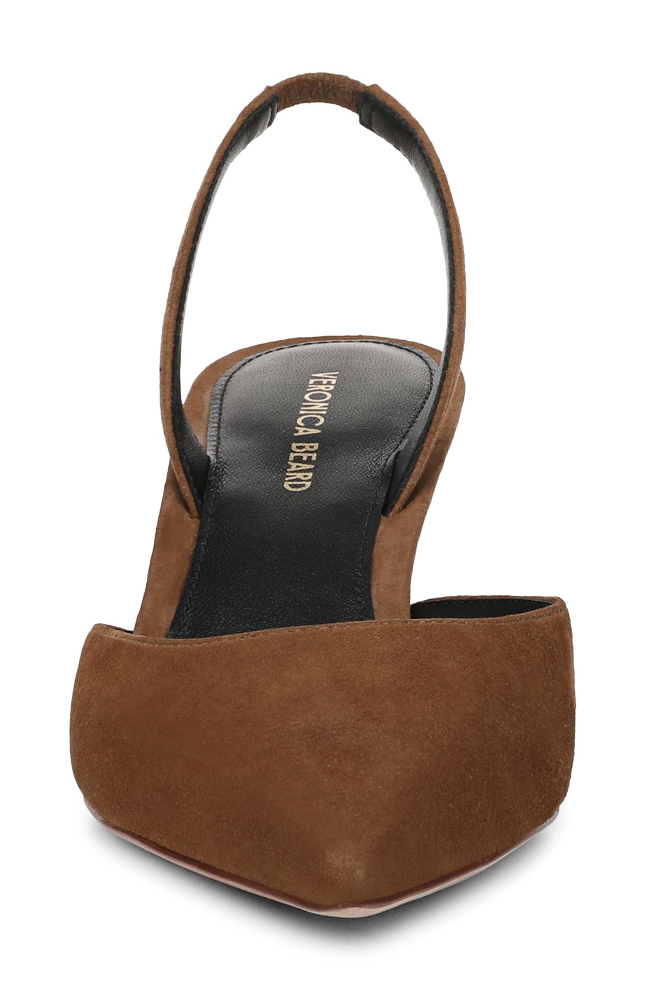 Veronica Beard Caroline Slingback Pointed Toe Kitten Heel Pump, Alternate, color, Hazelwood
