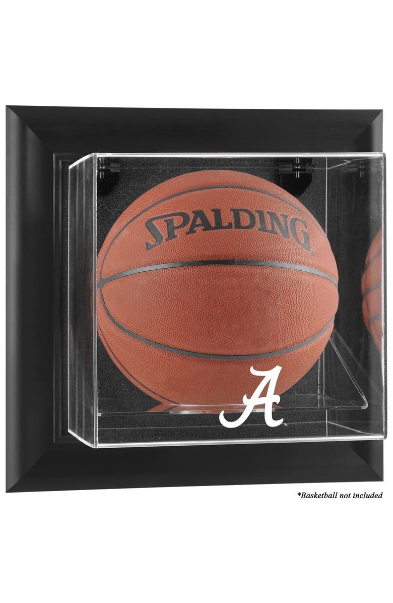 FANATICS AUTHENTIC Alabama Crimson Tide Black Framed Wall-Mountable Basketball Display Case, Main, color, 