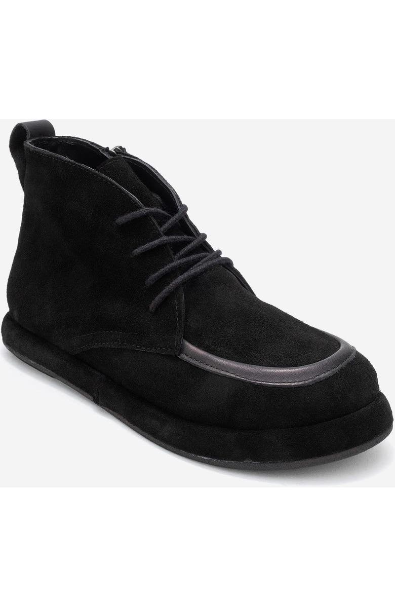 Forever & Always Shoes Martas Leather Zip Boot, Main, color, Black Suede