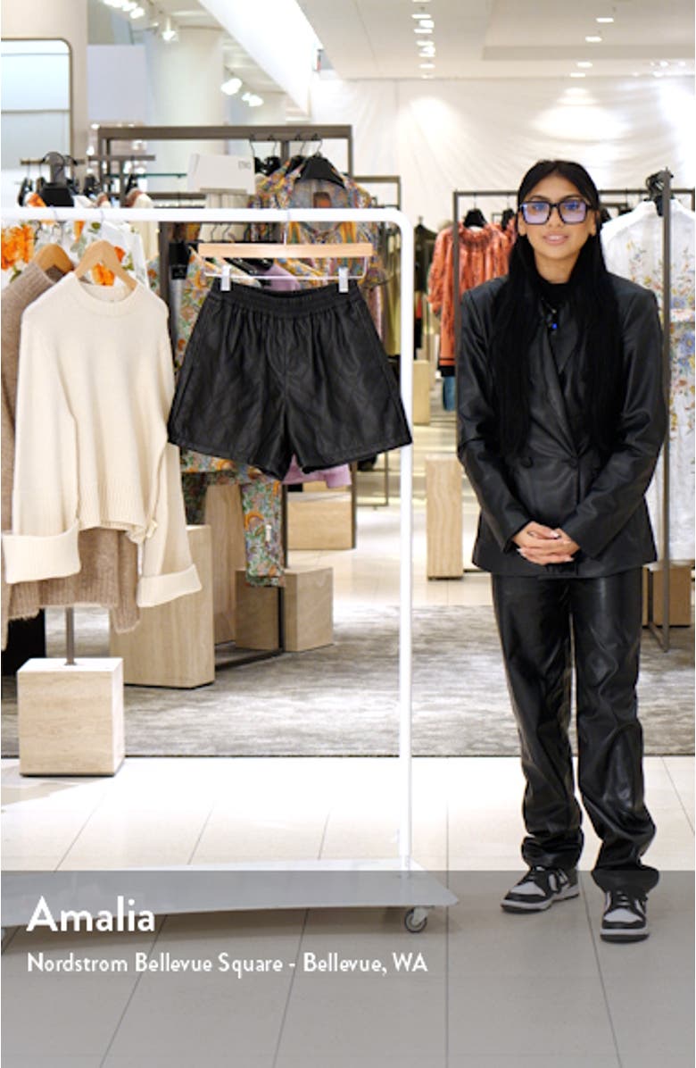 Kirstine High Waist Faux Leather Shorts, sales video thumbnail