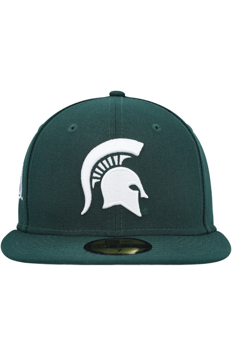 New Era Men's New Era Green Michigan State Spartans Patch 59FIFTY Fitted Hat, Alternate, color, 