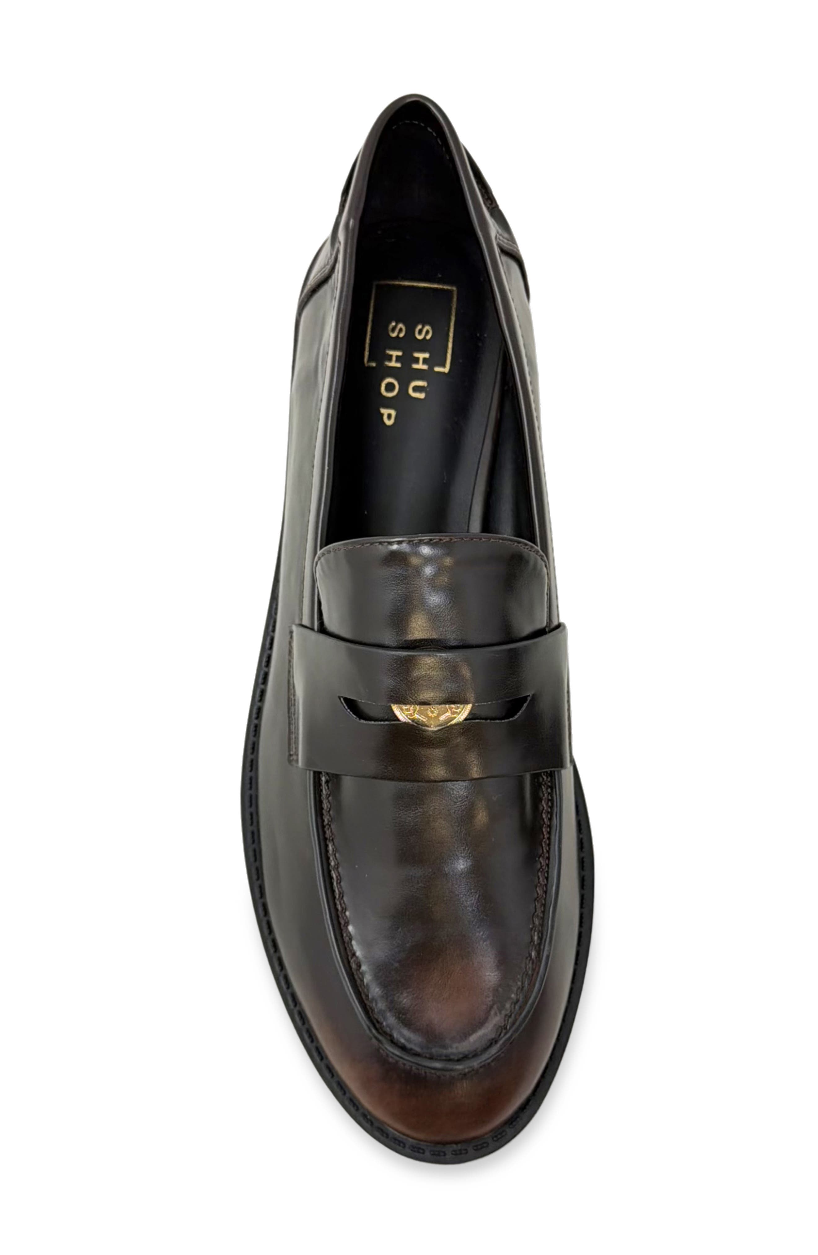 Tammy Faux Leather Loafer, Alternate, color, CHOCOLATE