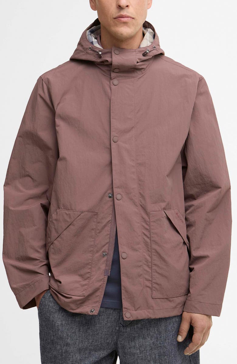 Barbour Baywick Showerproof Hooded Jacket, Main, color, Peppercorn