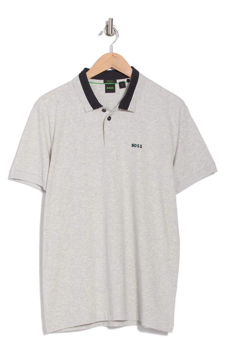 BOSS Paddy 1 Stretch Cotton Polo, Alternate, color, Light Grey