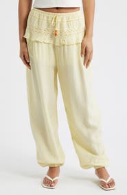 KITTENISH Lace Detail Joggers