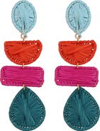 Panacea Raffia Linear Drop Earrings