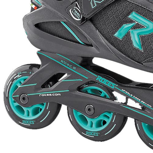 Roces Icon Womens Inline Skates, Alternate, color, Black/Aqua