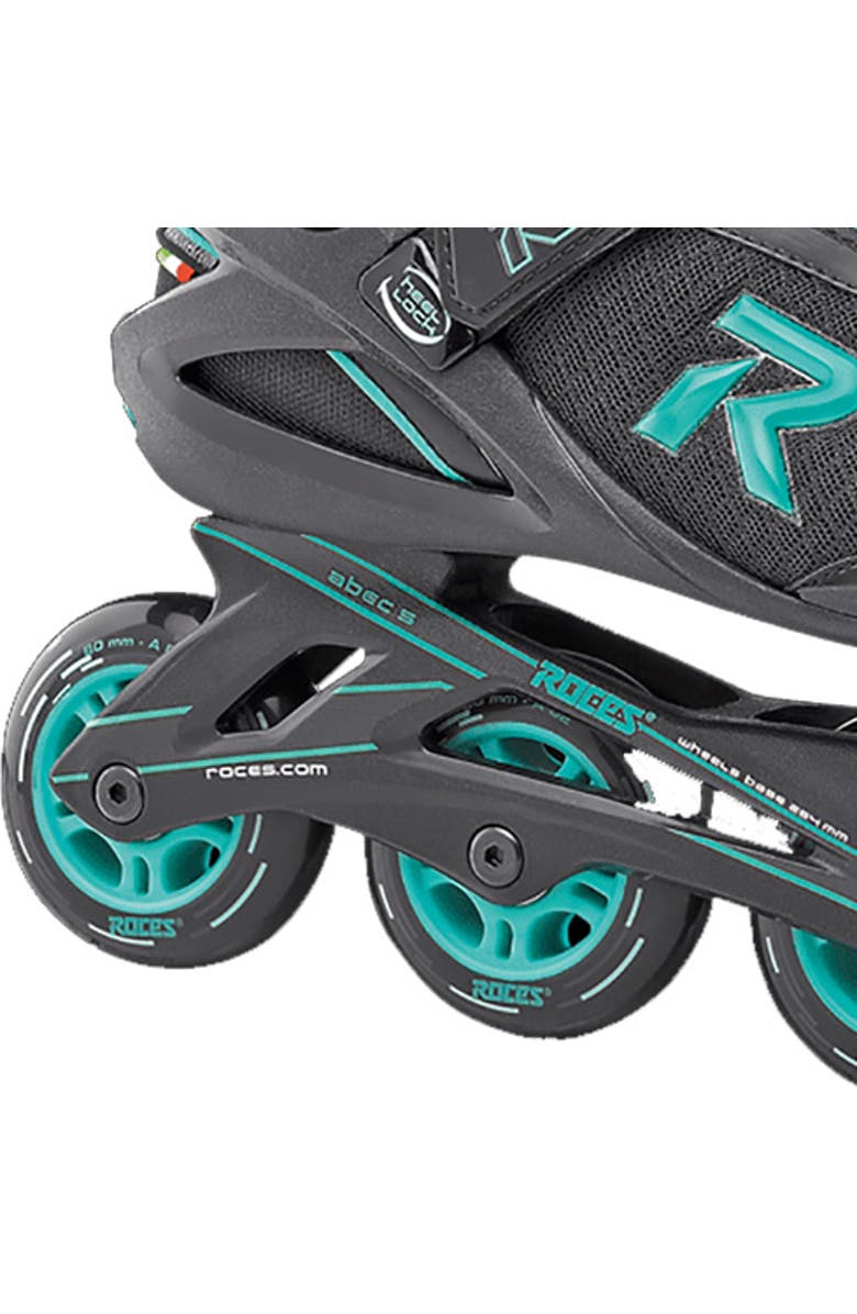 Roces Icon Womens Inline Skates, Alternate, color, Black/Aqua