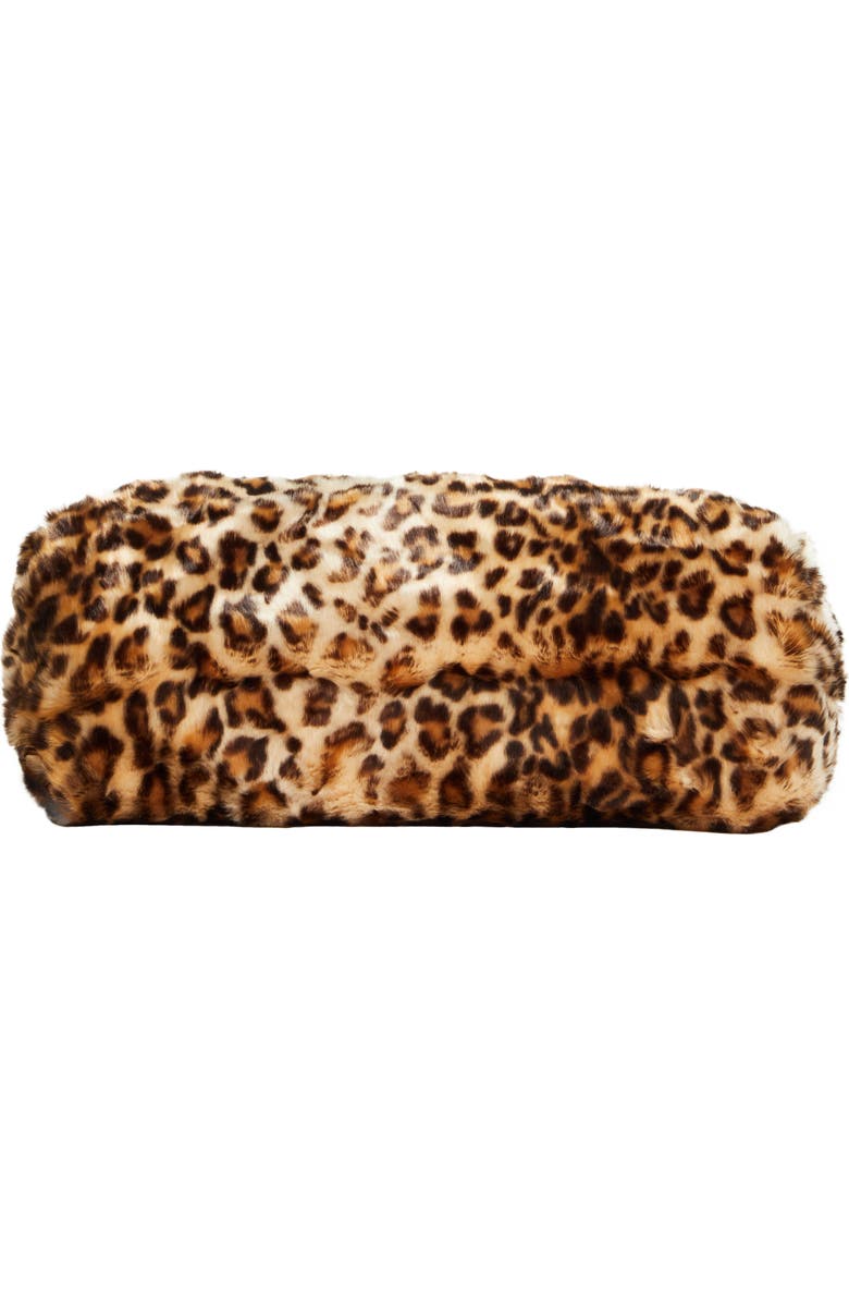 R13 Leopard Print Oversize Faux Fur Tote Bag, Alternate, color,