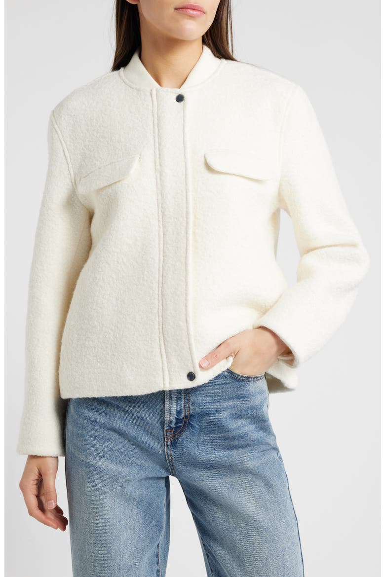 Kinsley Bouclé Wool Blend Jacket, Alternate, color, IVORY