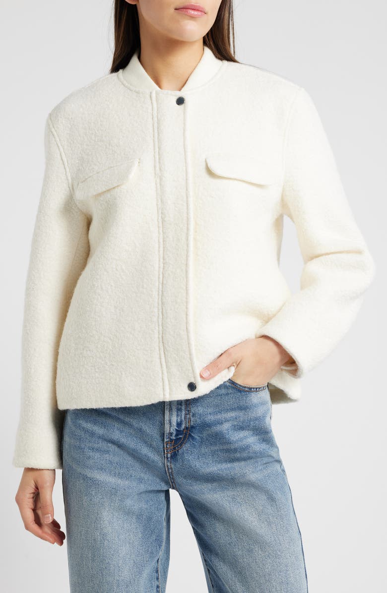 Rails Kinsley Bouclé Wool Blend Jacket, Alternate, color, Ivory