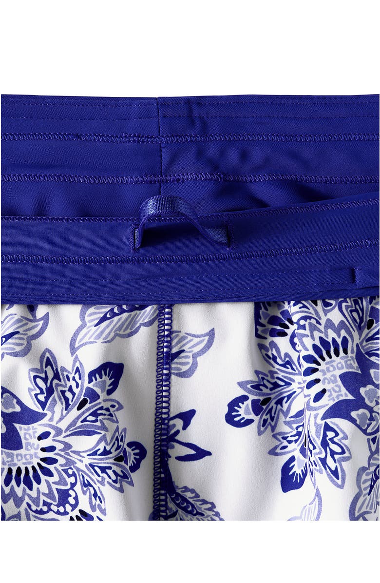 Lands' End Plus Size SunShade UPF 50 3" Board Shorts with Panty, Alternate, color, White/Blue Vintage Floral