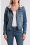 Relaxed Denim Trucker Hooded Jacket<br />