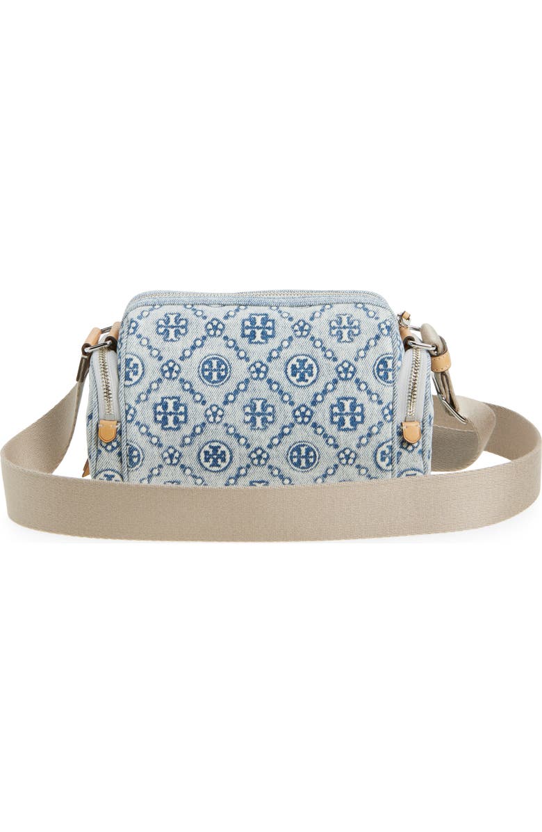 Tory Burch T Monogram Denim Pocket Crossbody Bag, Alternate, color, Powder Blue