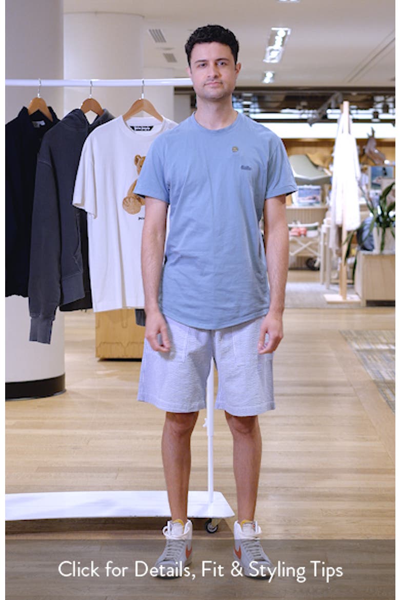 Seersucker Organic Cotton Poplin Drawstring Chef Shorts video