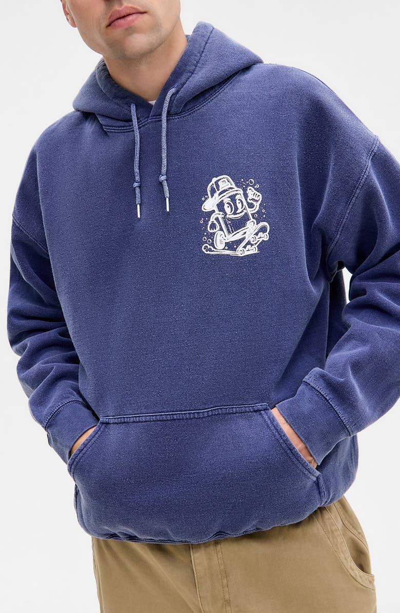 BDG Urban Outfitters Art Department Graphic Hoodie, Main, color, Navy