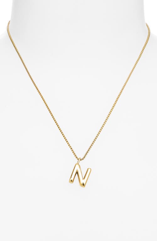 Open Edit Waterproof Bubble Initial Pendant Necklace