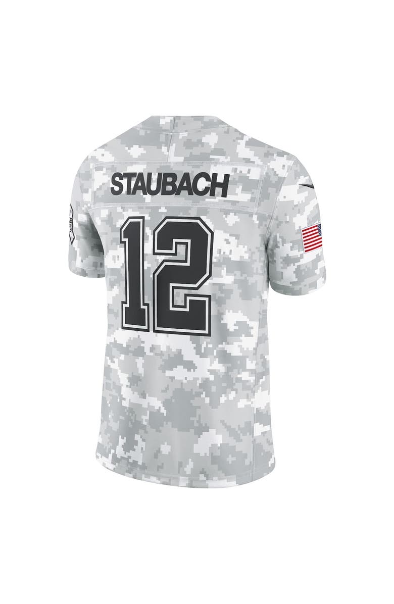 Nike Men's Nike Roger Staubach Arctic Camo Dallas Cowboys 2024 Salute to Service Retired Player Limited Jersey, Alternate, color, 