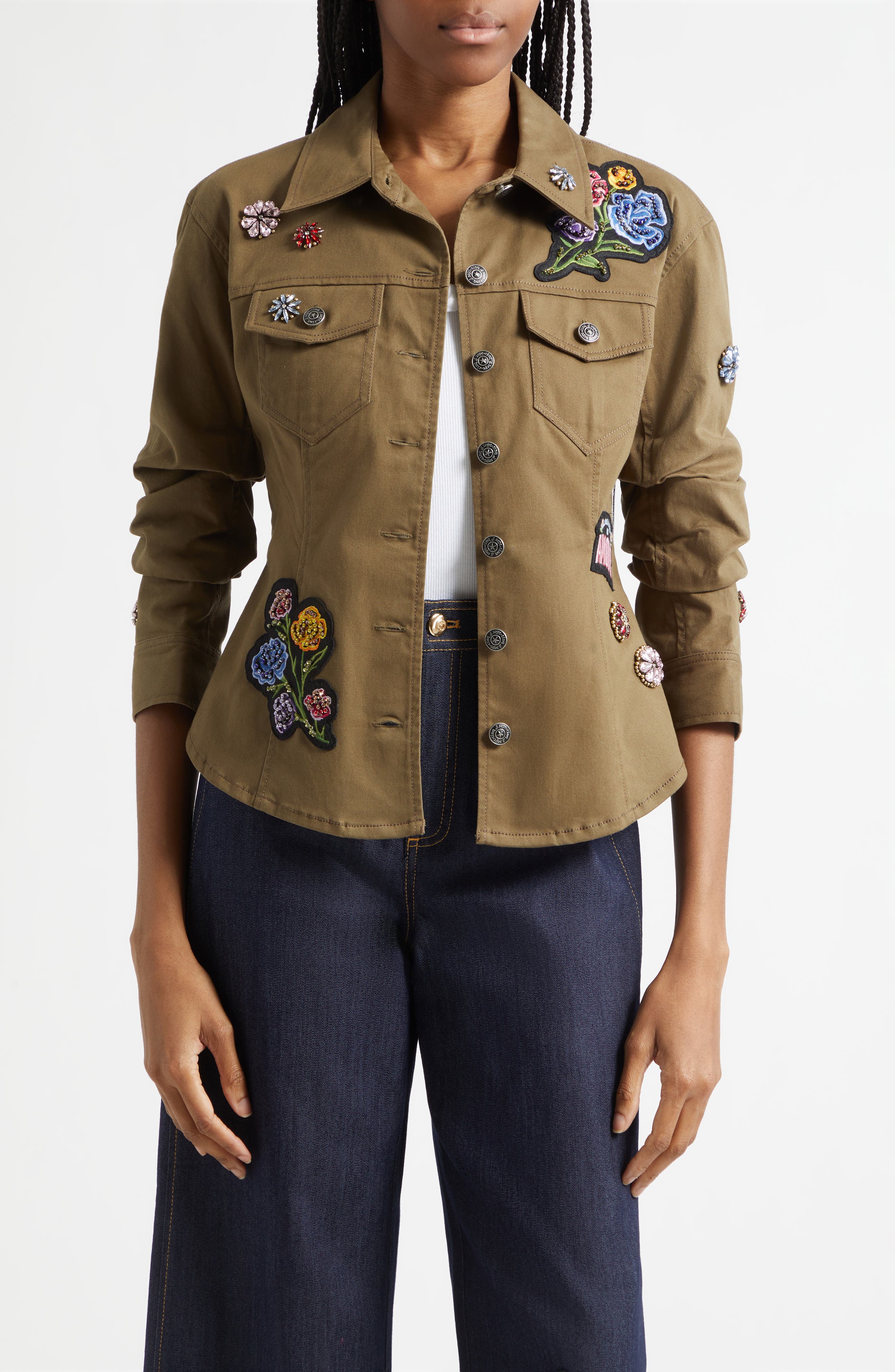 Love Garden Patches Cotton Stretch Twill Jacket