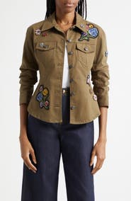 Cinq à Sept Love Garden Patches Cotton Stretch Twill Jacket