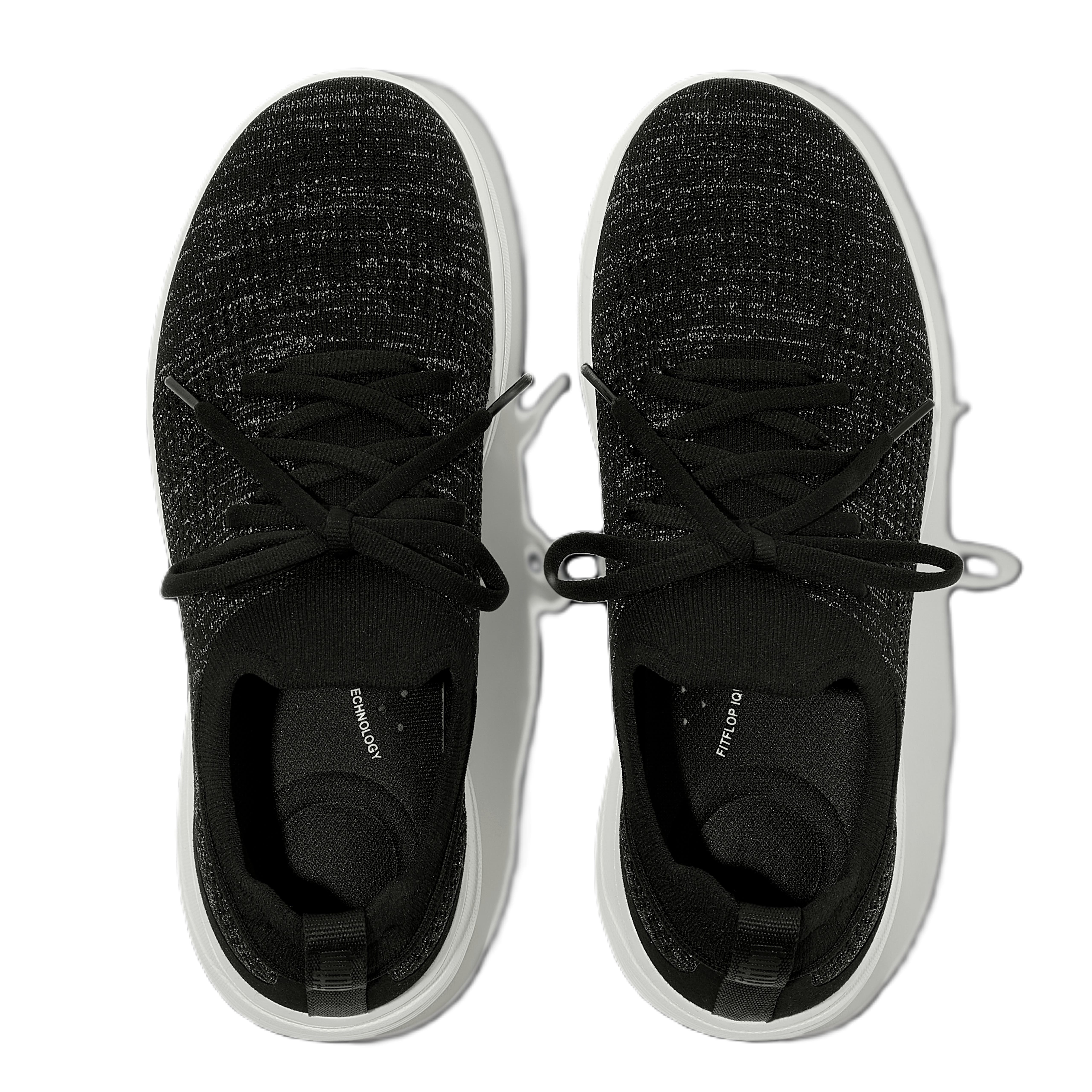 FitFlop Super Q Knit Slip On Sneakers, Alternate, color, Black/Silvereen